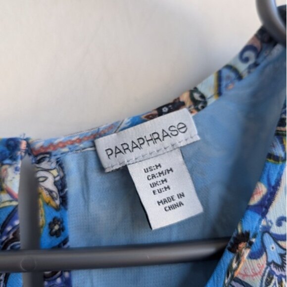 Paraphrase Blue Paisley Sleeveless Top - Picture 4 of 4